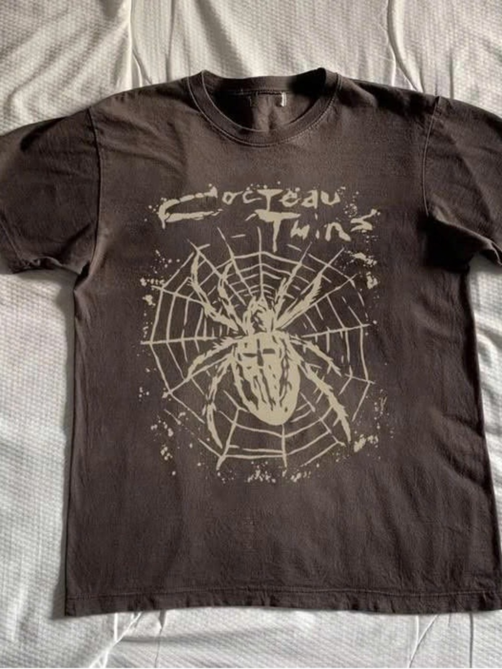 Graphic Spider Web Tee - Brown